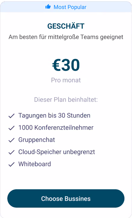 Business-Tarif für 30 €/Monat mit Konferenzfunktionen