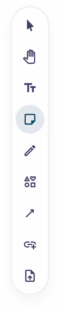 Vertikale Werkzeugleiste mit Bearbeitungstools