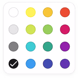Whiteboard color pallete widget